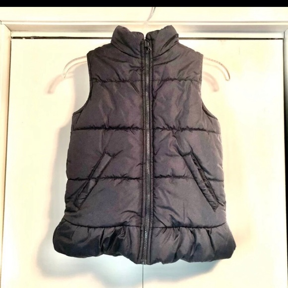 GAP Other - Gap Girls Warm Navy Blue Puffer Vest with Fleece Lining Size 10 EUC